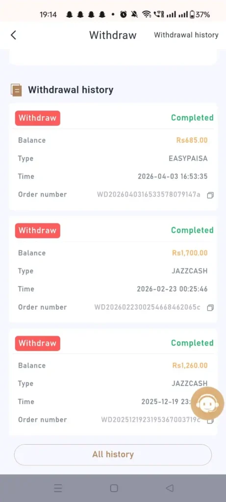 92 Coco Game withdrawal proof through Easypaisa