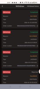 92 star game money withdrawal screenshot in Jazzcash (real earning proof)