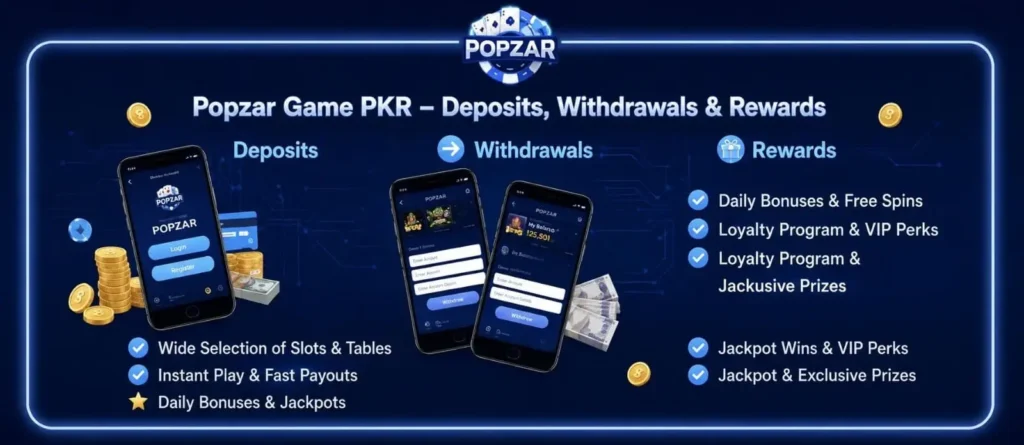 Play POPZAR Game Earn real money and get fast Withdrawal